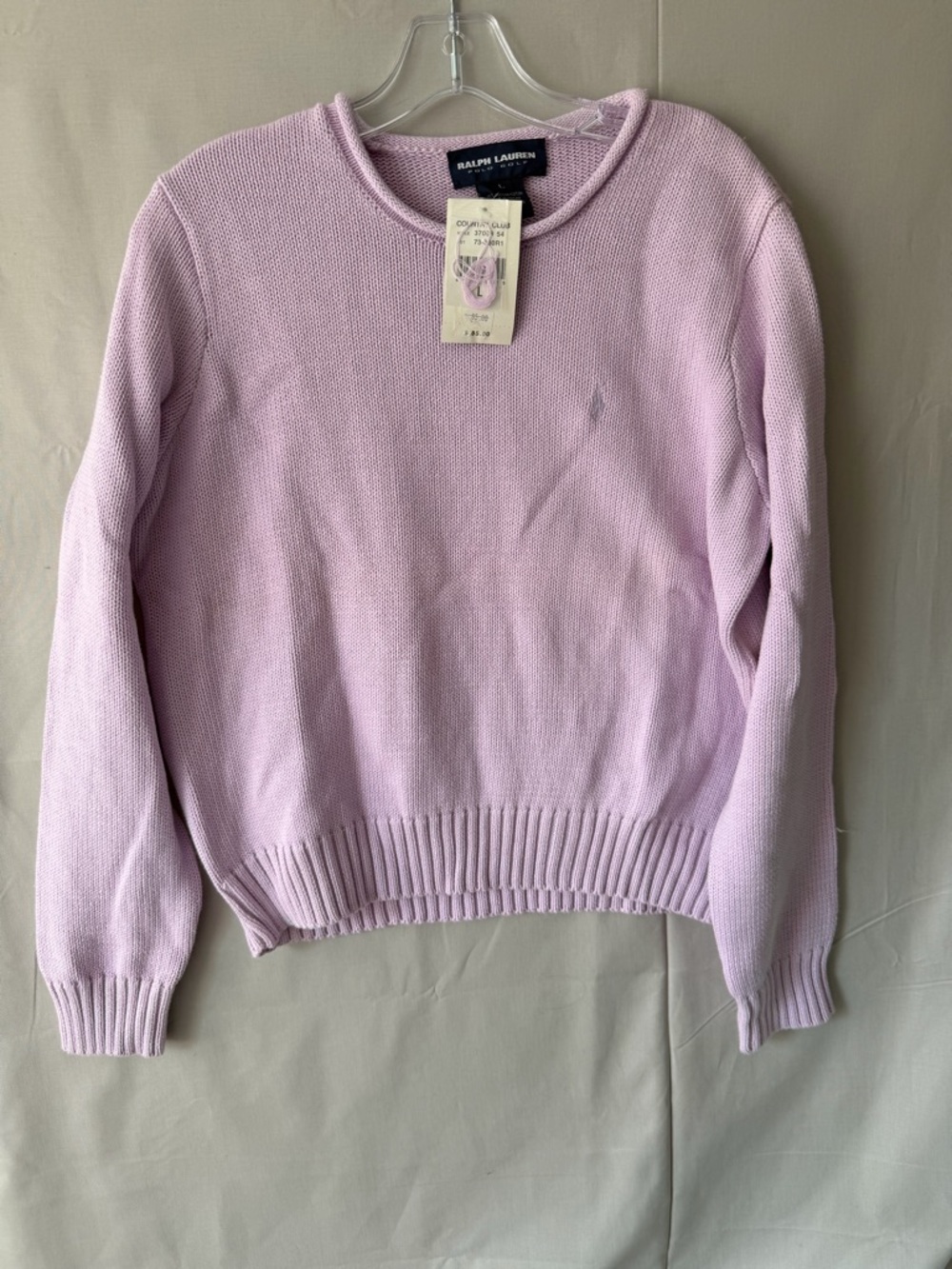 Ralph Lauren Polo Golf Pastel Lilac Crewneck Sweater NWOT (i0191)